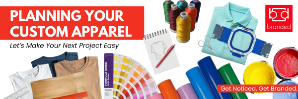Learn how to plan custom screen printing and embroidery projects with ease. Tips on timelines, design approval, and production from Branded.